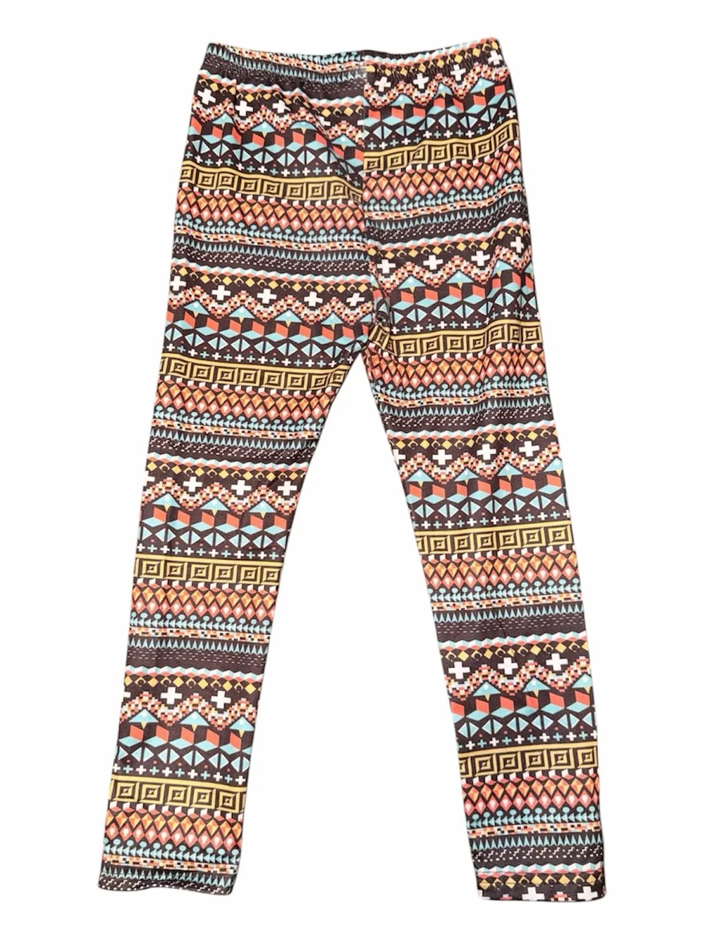 Girls Brown Turkey Tunic with Patterned Leggings & Scarf